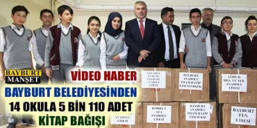 14 okula 5 bin 110 adet kitap bağışı