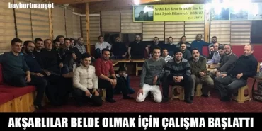 Akşarlılar Belde Olmak İçin Çalışma Başlattı