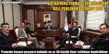 Kayra Vinç Firması Temsilcileri Vali Pehlivan’ı Ziyaret Etti