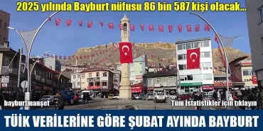 TÜİK Verilerine Göre Şubat Ayında Bayburt