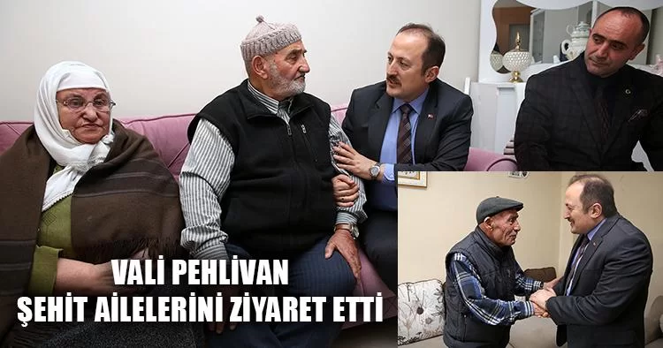 Vali Pehlivan Şehit Ailelerini Ziyaret Etti