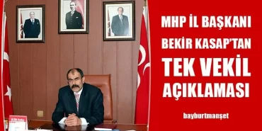 Kasap’tan Tek Vekil Açıklaması