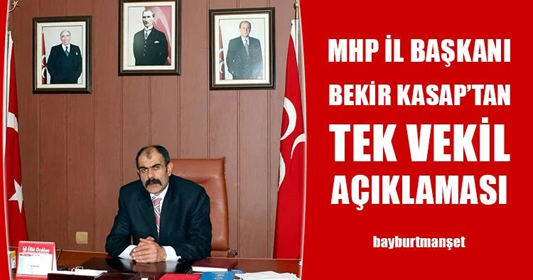 Kasap’tan Tek Vekil Açıklaması