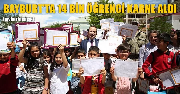 Bayburt’ta 14 Bin Öğrenci Karne Aldı