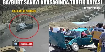 Bayburt Sanayi Kavşağında Trafik Kazası