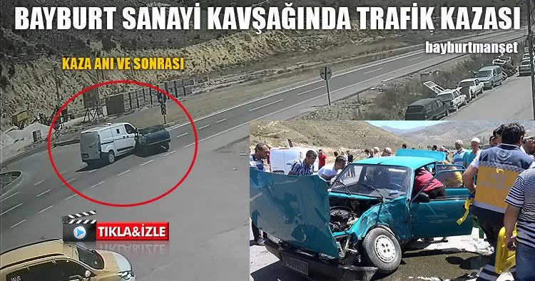 Bayburt Sanayi Kavşağında Trafik Kazası