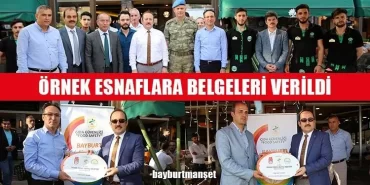 Örnek Esnaflara Belgeleri Verildi