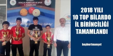 2018 yılı 10 Top Bilardo İl Birinciliği Tamamlandı