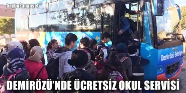 Bayburt Demirözü İlçesinde Ücretsiz Okul Servisi