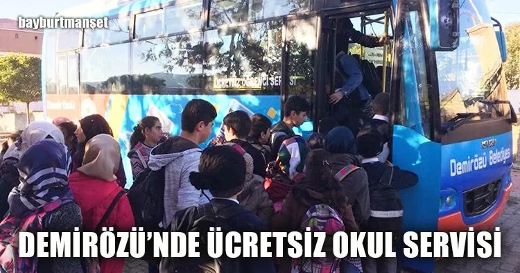 Bayburt Demirözü İlçesinde Ücretsiz Okul Servisi