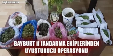 Bayburt İl Jandarma Ekiplerinden Uyuşturucu Operasyonu