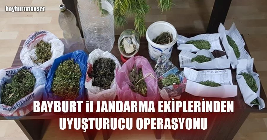 Bayburt İl Jandarma Ekiplerinden Uyuşturucu Operasyonu