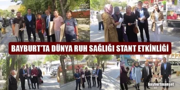 Bayburt'ta Dünya Ruh Sağlığı Stant Etkinliği Yapıldı