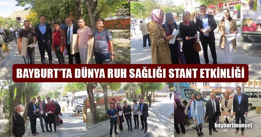 Bayburt'ta Dünya Ruh Sağlığı Stant Etkinliği Yapıldı