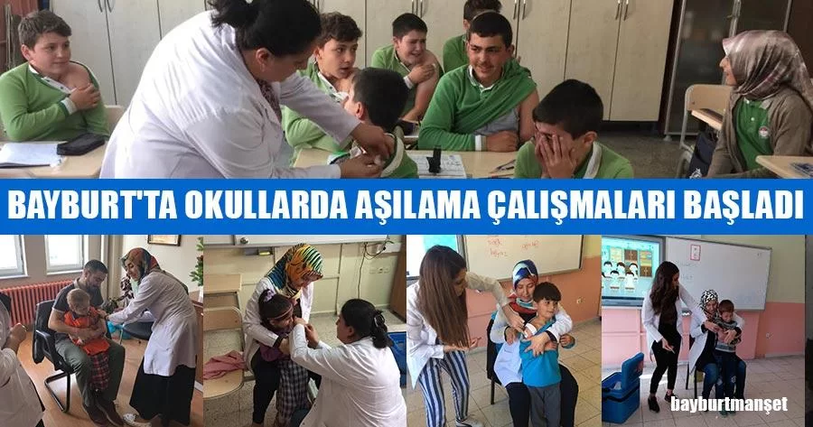 Bayburt'ta Okullarda Aşılama Çalışmaları Başladı