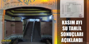 Bayburt Kasım Ayı Su Tahlil Sonuçları Açıklandı