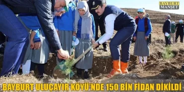 Bayburt Uluçayır Köyü’nde 150 Bin Fidan Dikildi