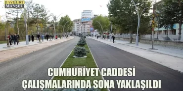 Cumhuriyet Caddesi Çalışmalarında Sona Yaklaşıldı