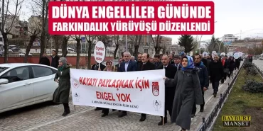 Dünya Engelliler Gününde Farkındalık Yürüyüşü Düzenlendi