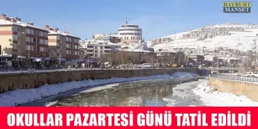 Okullar Pazartesi Günü Tatil Edildi