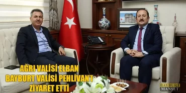 Ağrı Valisi Elban Bayburt Valisi Pehlivan’ı Ziyaret Etti