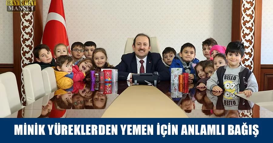 Minik Yüreklerden Yemen İçin Anlamlı Bağış