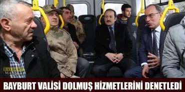 Bayburt Valisi Dolmuş Hizmetlerini Denetledi