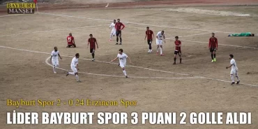 Lider Bayburt Spor 3 Puanı 2 Golle Aldı
