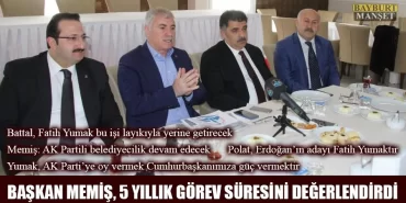 Başkan Memiş, 5 Yılık Görev Süresini Değerlendirdi