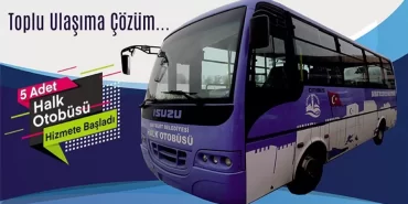 Bayburt'ta 5 Adet Halk Otobüsü Hizmete Başladı