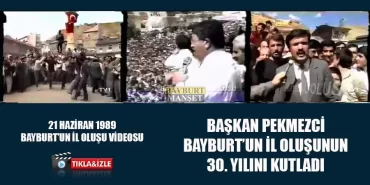 Başkan Pekmezci Bayburt’un İl oluşunun 30. Yılını Kutladı
