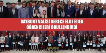 Bayburt Valisi Derece Elde Eden Öğrencileri Ödüllendirdi