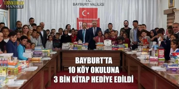 Bayburt'ta 10 Köy Okuluna 3 Bin Kitap Hediye Edildi