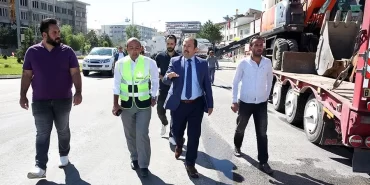 Kışla ve Emniyet Kavşağı Arası Yol Çalışmasında İnceleme