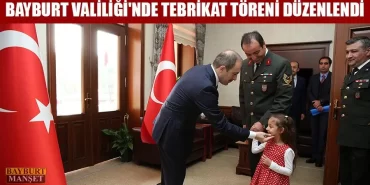 Bayburt Valiliği'nde Tebrikat Töreni Düzenlendi