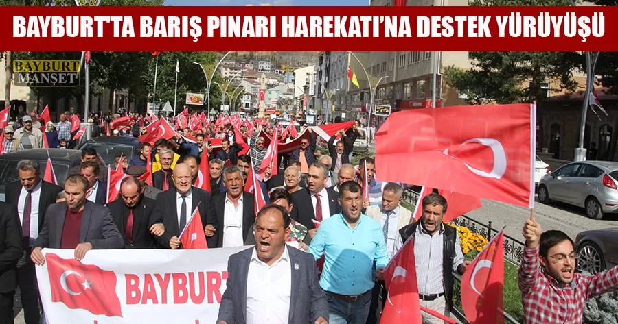 Bayburt'ta Barış Pınarı Harekatı'na Destek Yürüyüşü