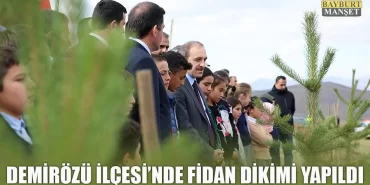 Demirözü İlçesi'nde Fidan Dikimi Yapıldı