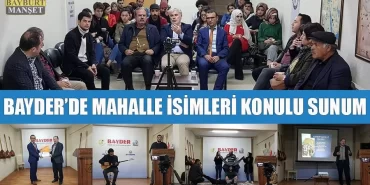 BAYDER'de Bayburt Mahalle İsimleri Konulu Sunum