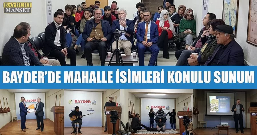 BAYDER'de Bayburt Mahalle İsimleri Konulu Sunum