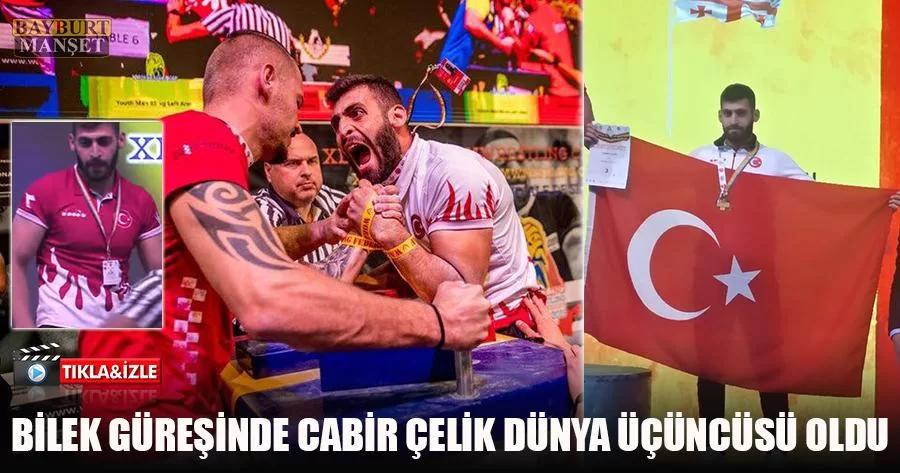 Bilek Güreşinde Cabir Çelik Dünya Üçüncüsü Oldu