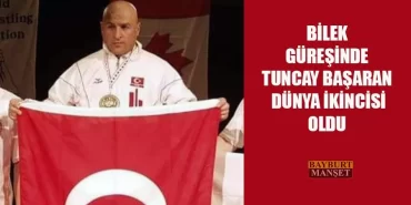 Bilek Güreşinde Tuncay Başaran Dünya İkincisi Oldu