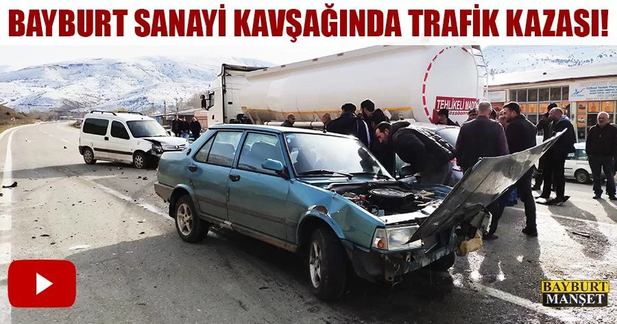 Bayburt Sanayi Kavşağında Trafik Kazası!