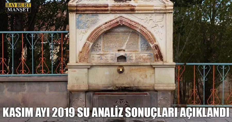 Kasım Ayı 2019 Su Analiz Sonuçları Açıklandı