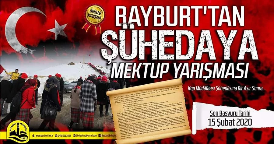 Bayburt’tan Şühedaya Mektup Yarışması