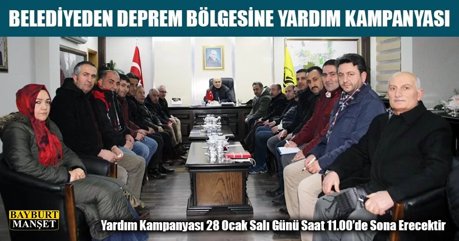 Belediyeden Deprem Bölgesine Yardım Kampanyası