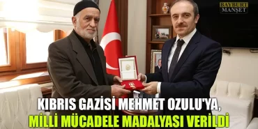 Kıbrıs Gazisi Mehmet Ozulu'ya, Milli Mücadele Madalyası Verildi