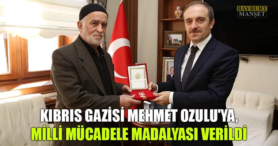 Kıbrıs Gazisi Mehmet Ozulu’ya, Milli Mücadele Madalyası Verildi
