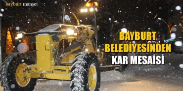Bayburt Belediyesinden Kar Mesaisi