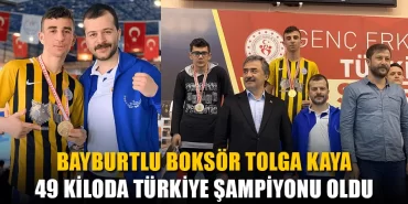 Bayburtlu Boksör Tolga Kaya 49 Kiloda Türkiye Şampiyonu Oldu