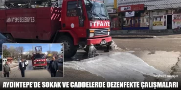 Aydıntepe’de Sokak Ve Caddelerde Dezenfekte Çalışmaları Yapıldı